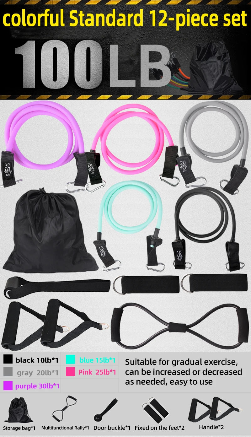 12PCS Resistance Bands Set